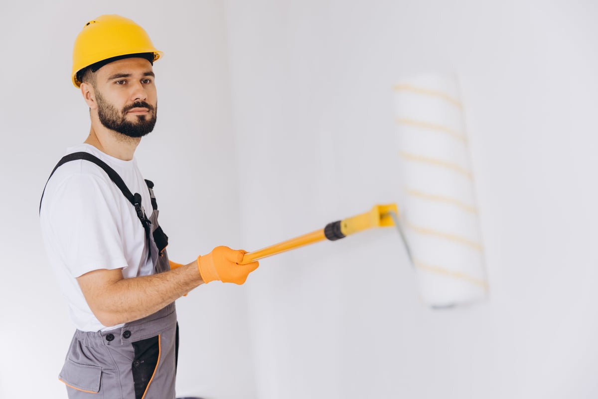 Professional painter at work